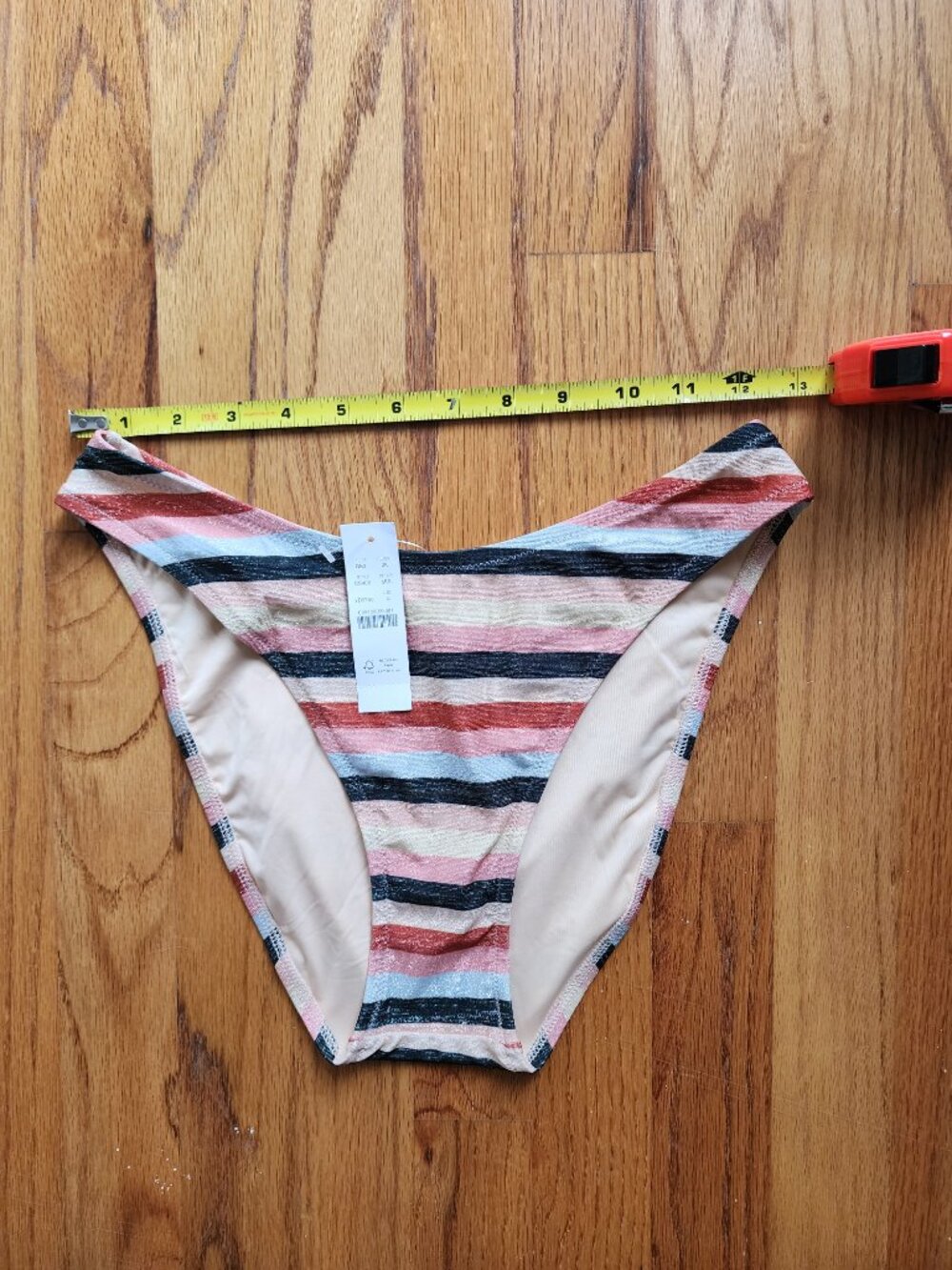 NWT J.Crew Metallic Stripe Bikini Set Top M / Bottom S Resort Chic - Picture 5 of 8